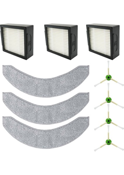 J7+ Plus/ J9+ Plus Robotik Süpürge Ana Yan Fırça Filtre Mopları Için Yedek Parça Kiti (Yurt Dışından)