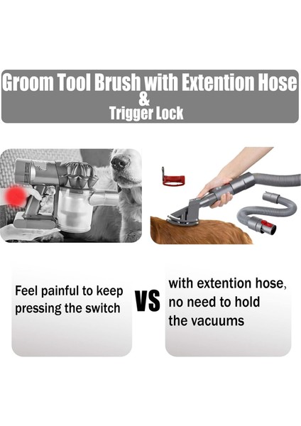 Pet Damat Aracı Fırça Seti V7 V10 V11 V12 V15 Elektrikli Süpürge Uzatma Hortumu ve Tetik Kilidi (Yurt Dışından) fırsatları