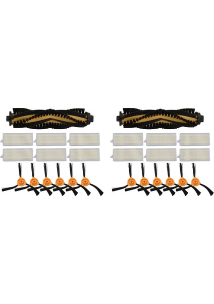 2x Yedek Aksesuar Kiti Filtre Ana Fırça Yan Fırça Deebot N79S N79 Robotik Süpürge (Yurt Dışından)