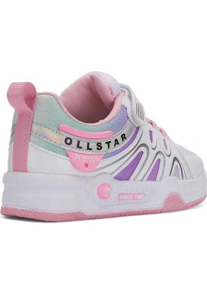 Günlük Erkek Kız Çocuk Sneaker Rugan Lastik Bağcıklı Cırtlı Oval Burunlu Spor Ayakkabı 020