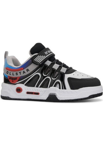Günlük Erkek Kız Çocuk Sneaker Rugan Lastik Bağcıklı Cırtlı Oval Burunlu Spor Ayakkabı 020