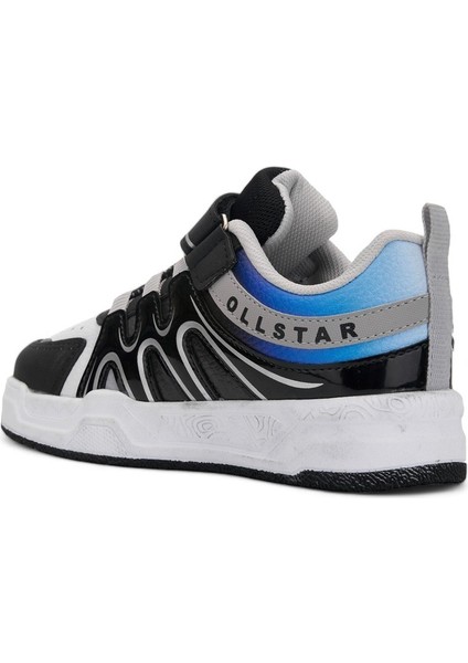 Günlük Erkek Kız Çocuk Sneaker Rugan Lastik Bağcıklı Cırtlı Oval Burunlu Spor Ayakkabı 020