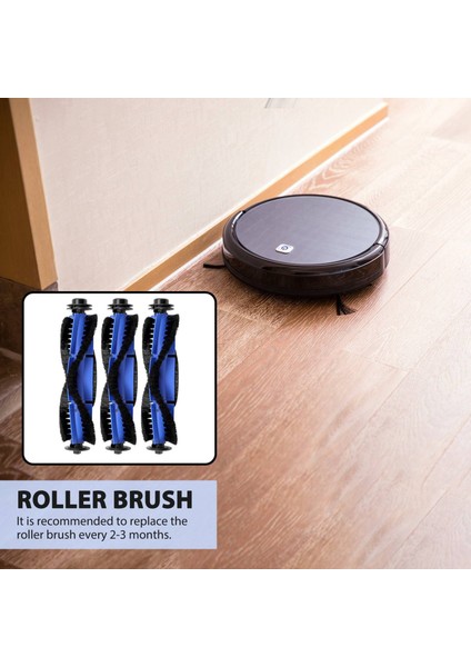 Robovac 11S 15C 30 30C 12 35C Robotik Elektrikli Süpürge Için 3 Paket Yedek Parça Döner Fırça (Yurt Dışından)