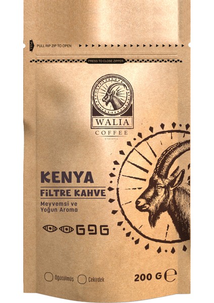 Kenya Filtre Kahve 200 gr