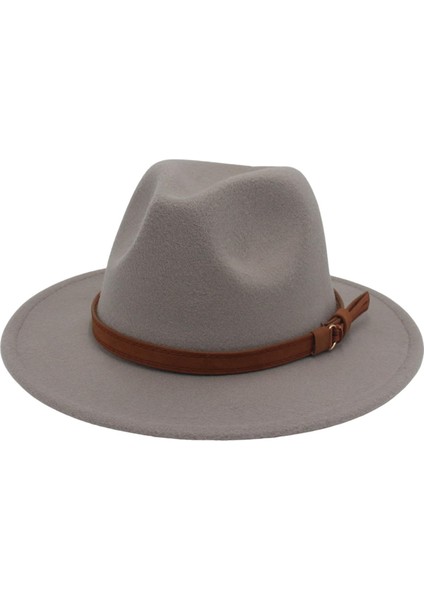 Fedora Ş Tokalı Şı Geniş I Ş Açık Gri (Yurt Dışından)