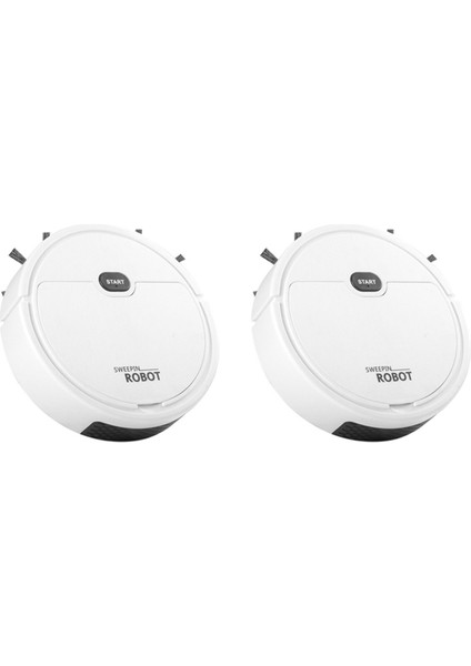 2x Otomatik Robot Temizleyici 3'ü Bir Arada Akıllı Kablosuz Süpürme Temizlik Robotu Şarj Akıllı Ev Kaynağı-A (Yurt Dışından)