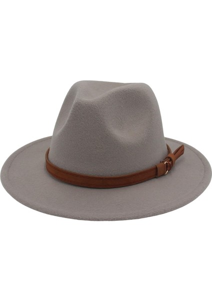 Fedora Ş Tokalı Şı Geniş I Ş Açık Gri (Yurt Dışından) fırsatları