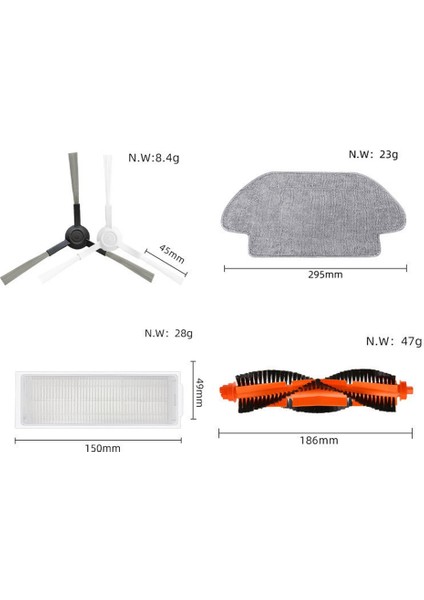 Robot Vakum-Paspas Pro STYTJ02YM 2s / 3c / 3490 V2 Pro V3 Se Ana Yan Fırça Hepa Filtre Paspas Parçası (Yurt Dışından) fiyatları