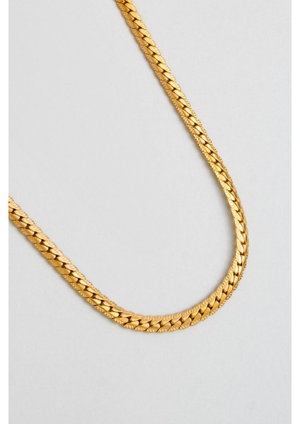 Örgü Model Sarı Kaplama Çelik Erkek Kolye fiyatları