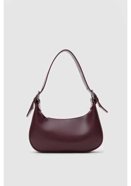 Muse Bordo Oval Baget Çanta