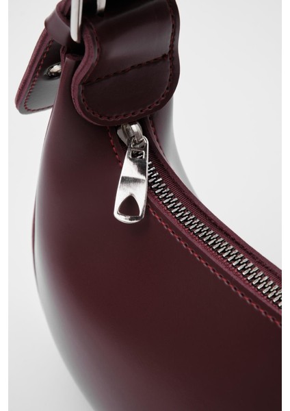 Muse Bordo Oval Baget Çanta