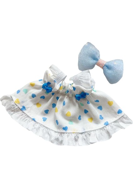17CM Bebek Elbisesi Bebek Aksesuarları Küçük Kızlar Için Şık Bebek Elbisesi Hediye Mavi Kalpler (Yurt Dışından) modelleri