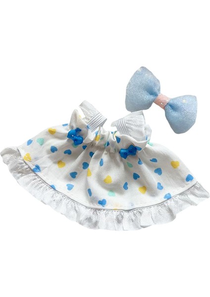 17CM Bebek Elbisesi Bebek Aksesuarları Küçük Kızlar Için Şık Bebek Elbisesi Hediye Mavi Kalpler (Yurt Dışından) fırsatları