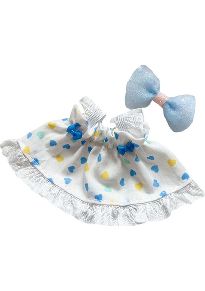 17CM Bebek Elbisesi Bebek Aksesuarları Küçük Kızlar Için Şık Bebek Elbisesi Hediye Mavi Kalpler (Yurt Dışından) indirimleri