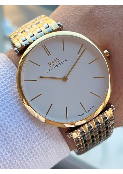 Rms Romanson 2 Yıl Garantili Çelik Kordon Çelik Kasa 5 Atm Suya Dayanıklı Erkek Kol Saati AG1123.03