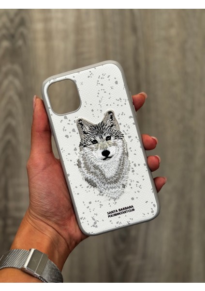 Apple iPhone 11 Kabartma Dikişli Desenli Kılıf