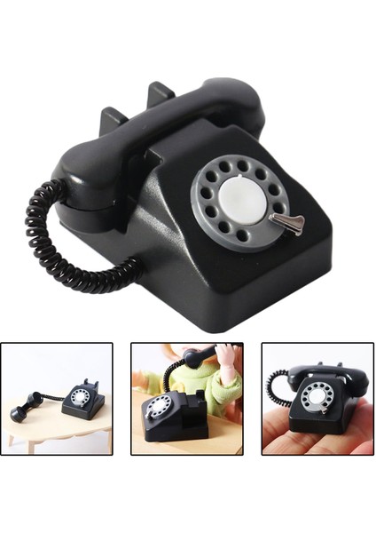 1:12 Minyatür Simülasyon Telefon ve Daktilo Yap Sahnesi Rol Yapma Oyunu Fotoğrafçılık Aksesuarları Süsleme Dekor (Yurt Dışından) fırsatları