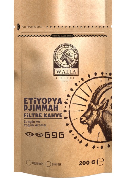 Etiyopya Djimmah Filtre Kahve 200 G