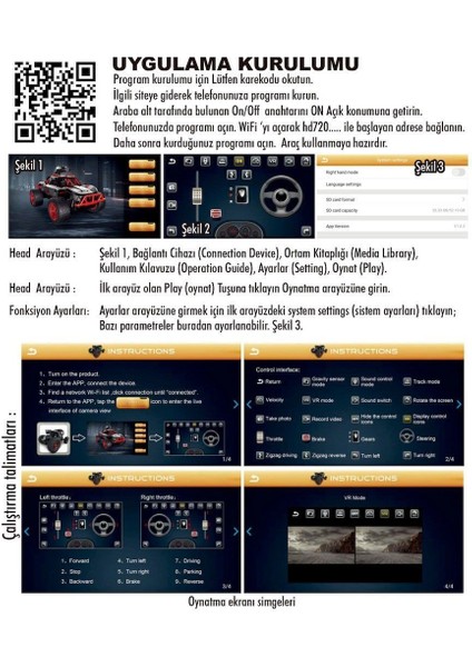 SYR-666-764WA Kumandalı Şarjlı Kameralı Off Road Araba -
