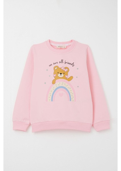 Kız Çocuk Eşofman Takım Arkadaşlık Temalı Sevimli Ayıcık Baskılı 1-4 Yaş, Pembe fiyatları