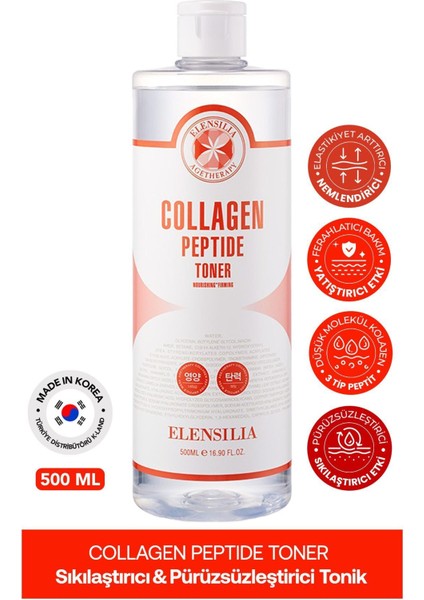 Kolajen ve Peptit Içeren Anti Aging Tonik Elensilia Collagen Peptide Toner 500ML Büyük Boy