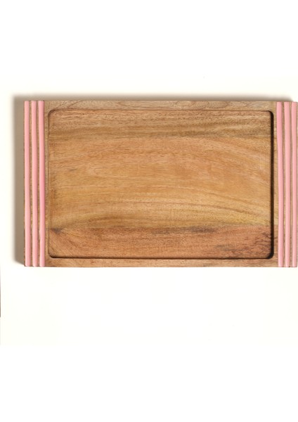 Lakrı Mango Ağacı Tepsi 45 cm Pembe