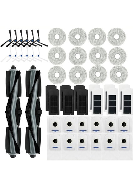 X2/x2 Omni/x2 PRO/DEX86 Robot Süpürge Için Aksesuar Seti Ana Yan Fırça Filtre Toz Torbası Paspas (Yurt Dışından)