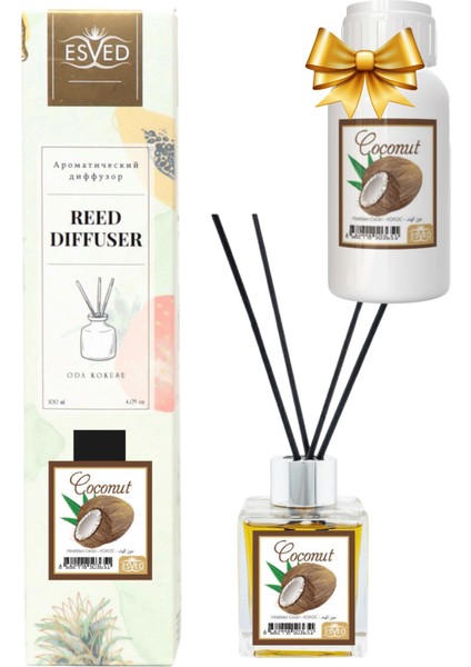 Hindistan Cevizi Kokusu 100 ml Çubuklu Oda Kokusu Yedek Dolum Şişesi