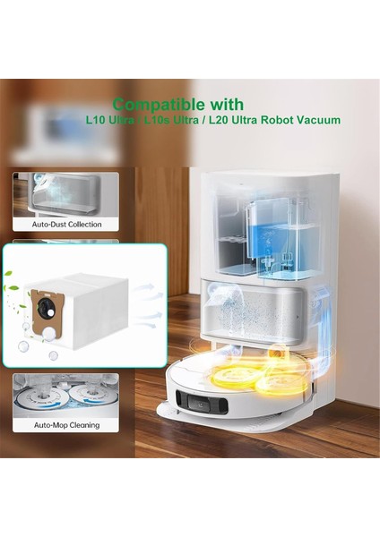 L10S ULTRA/L10 ULTRA/L20 Ultra S10 Pro Robot Temizleyici Aksesuarları Için 10 Paket Vakum Torbası (Yurt Dışından) fiyatları