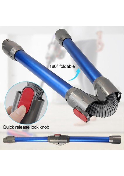 V8 V10 V11 V15 Elektrikli Süpürge Için Hızlı Çıkarma Uzatma Borusu Katlanabilir Esnek Emiş Aksesuarları (Yurt Dışından) indirimleri