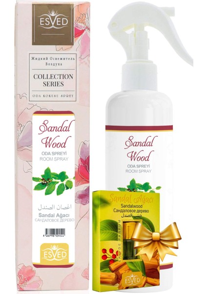 Sandal Ağacı Kokusu Sprey 400 ml Sandal Ağacı Kokusu Parfüm Esansı 3ml
