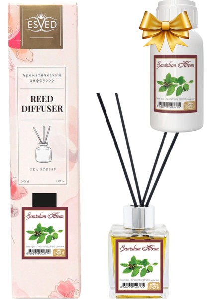 Sandal Ağacı Kokusu 100 ml Çubuklu Oda Kokusu Yedek Dolum Şişesi