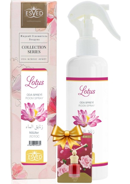 Nilüfer Kokusu Sprey 400ml Gül Kokusu Araba Kokusu 8ml