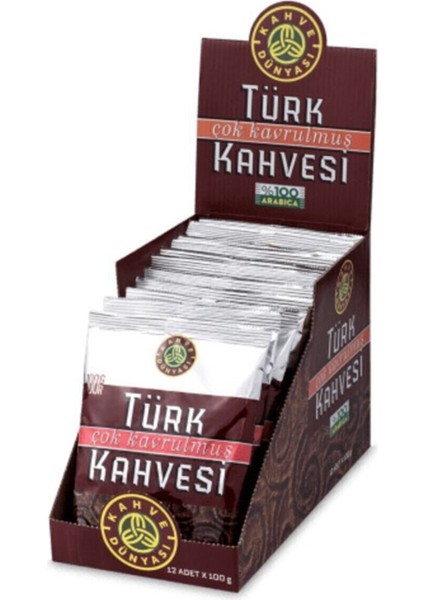 Çok Kavrulmuş Türk Kahvesi 100 gr x 12 Adet