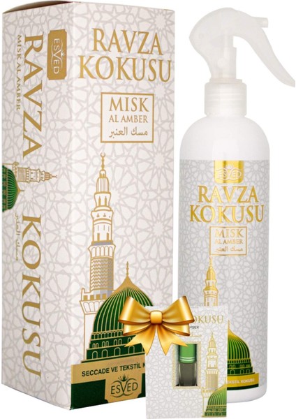 Medine Ravza Kokusu Sprey 400 ml Medine Ravza Kokusu Parfüm Esansı 3ml