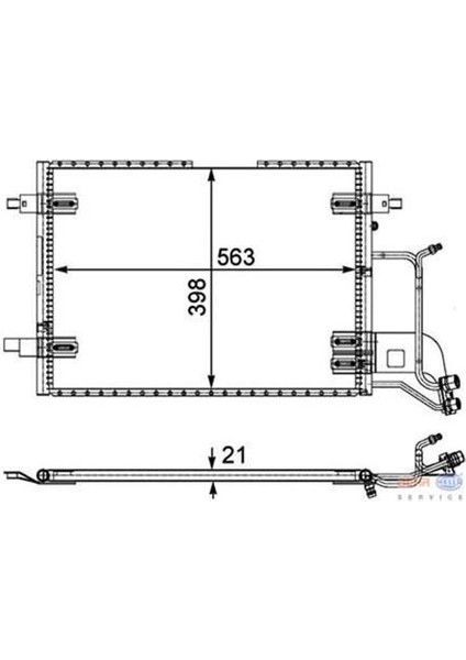 Mahle-Knecht-Behr AC352000S Klima Radyatörü 610X415X16 Kondanser Passat A4 1.9tdı 1.8 1.8t 97- 8D0260403H