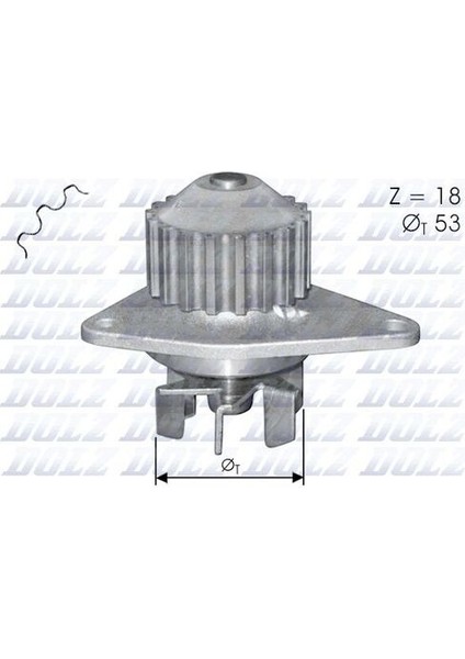 C114 Devirdaim Su Pompası 206 Ym Bipper C2 C3 Partner Berlingo TU3JP-TU3A 1.4 8V Mqp 1201.G0