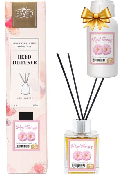 Gül Terapisi Kokusu 100 ml Çubuklu Oda Kokusu Yedek Dolum Şişesi