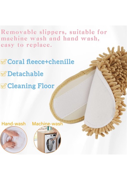 Karikatür Köpek Paspas Terlik Mikrofiber Temiz Toz Alma Ayrılabilir Mop Ayakkabı Ofis Ev Odası Pembe (Yurt Dışından) indirimleri