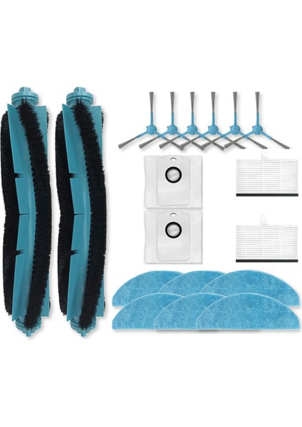 7490 Immortal / 8290 Vakum Yedek Parçaları Fırça Paspas Pedleri Hepa Filtre Toz Torbası Için 18 Adet (Yurt Dışından)