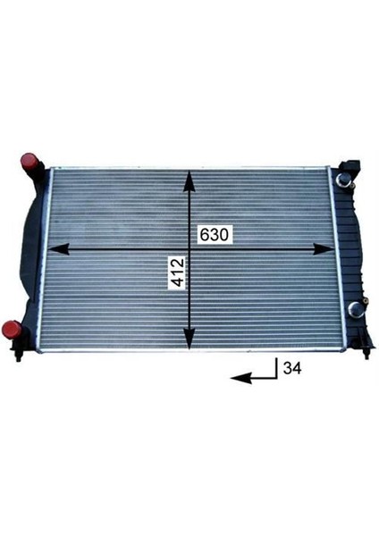BAU010026 Motor Radyatörü (632X398X26) A4 1.8t 2.0 1.9tdı 01-Otomatik 8E0121251L