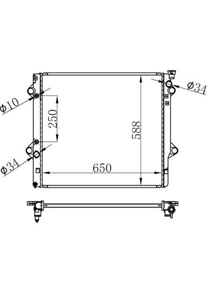 BTO102026 Radyatör Brazing At 650X588X26 Land Cruiser Prado 4.0ı 02 64684 1640031350