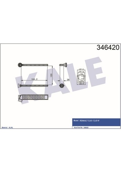 346420 Kalorifer Radyatörü Clio Iv 271153553R