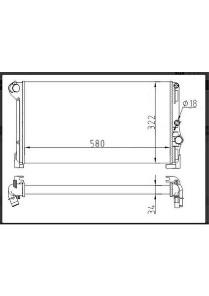 MFI494034 Radyatör Mechanıcal mt 580 322 34 Punto-Idea 1.3 Mjtd 04 Lancia Y 1.3mjtd 03 68806 51734092