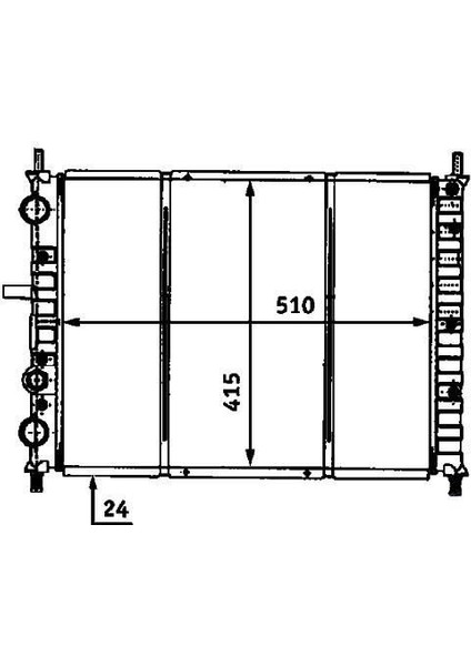 0128251PA Motor Radyatör Bravo Brava 1.9 1 Sıra Cu Pl Sistem 7767815