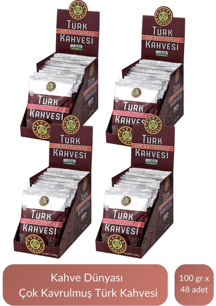 Çok Kavrulmuş Türk Kahvesi 100 gr x 48 Adet