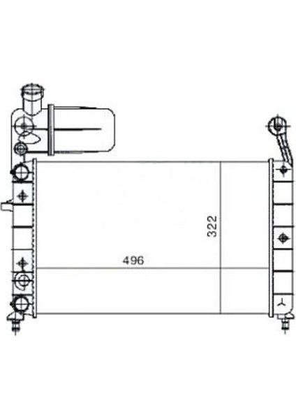 80400 Su Radyatörü 32MM Mekanik Tempra Tipo 1.4 16 Karbb Nac Bidonlu 90-93 498X322X31 46425435