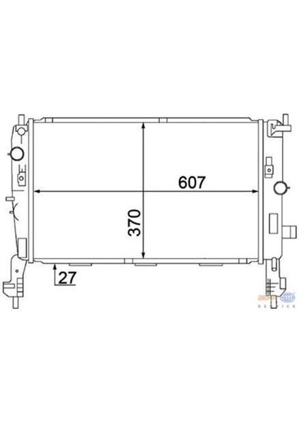-Knecht-Behr CR1499000S Radyatör Meriva 1.7dtı Ac Klimasız Mek 607X370X27 1300254