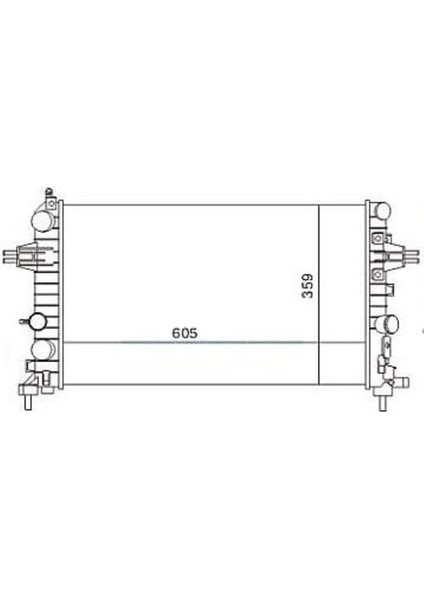 80160 Su Radyatörü Mekanik Astra H 1.6 1.8 04-605X359X22 1300266