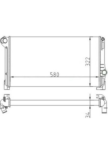 MFI495034 Radyatör Mechanıcal mt 580 322 34 Punto Idea 1.3 Mjtd 04 61896 51708005